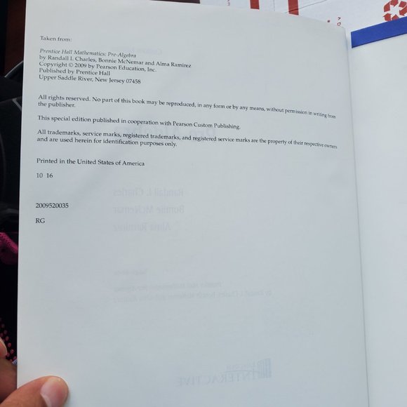 Lincoln Interactive Pre-Algebra Custom Edition Textbook - Picture 3 of 6